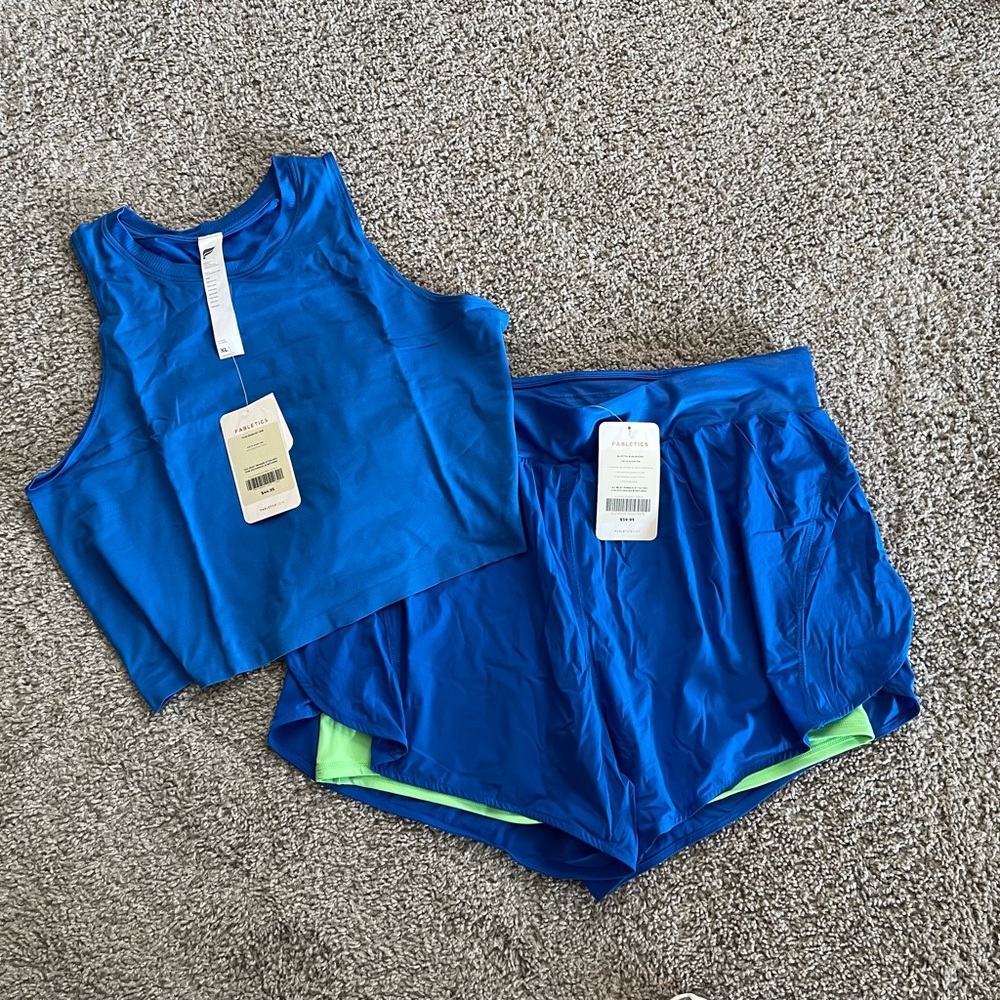 Fabletics shorts and tank set